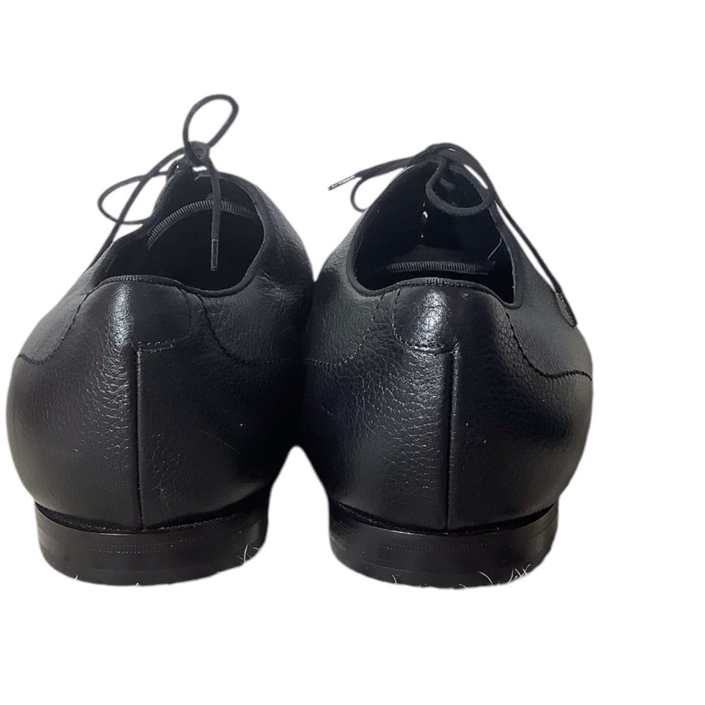 GUCCI MEN'S DESIGNER SHOES BLACK PEBBLED LEATHER OXFORDS Size 11.5 - Picture 5 of 7